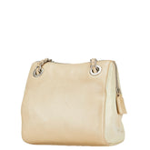 プラダ チェーン ショルダーバッグ B4590 ベージュ リノ レザー ナイロン レディース PRADA 【中古】